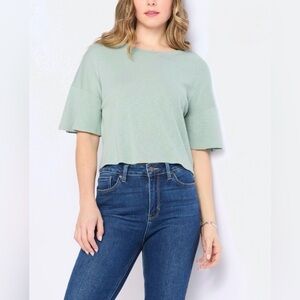 Threads 4 Thought Sage Green Top